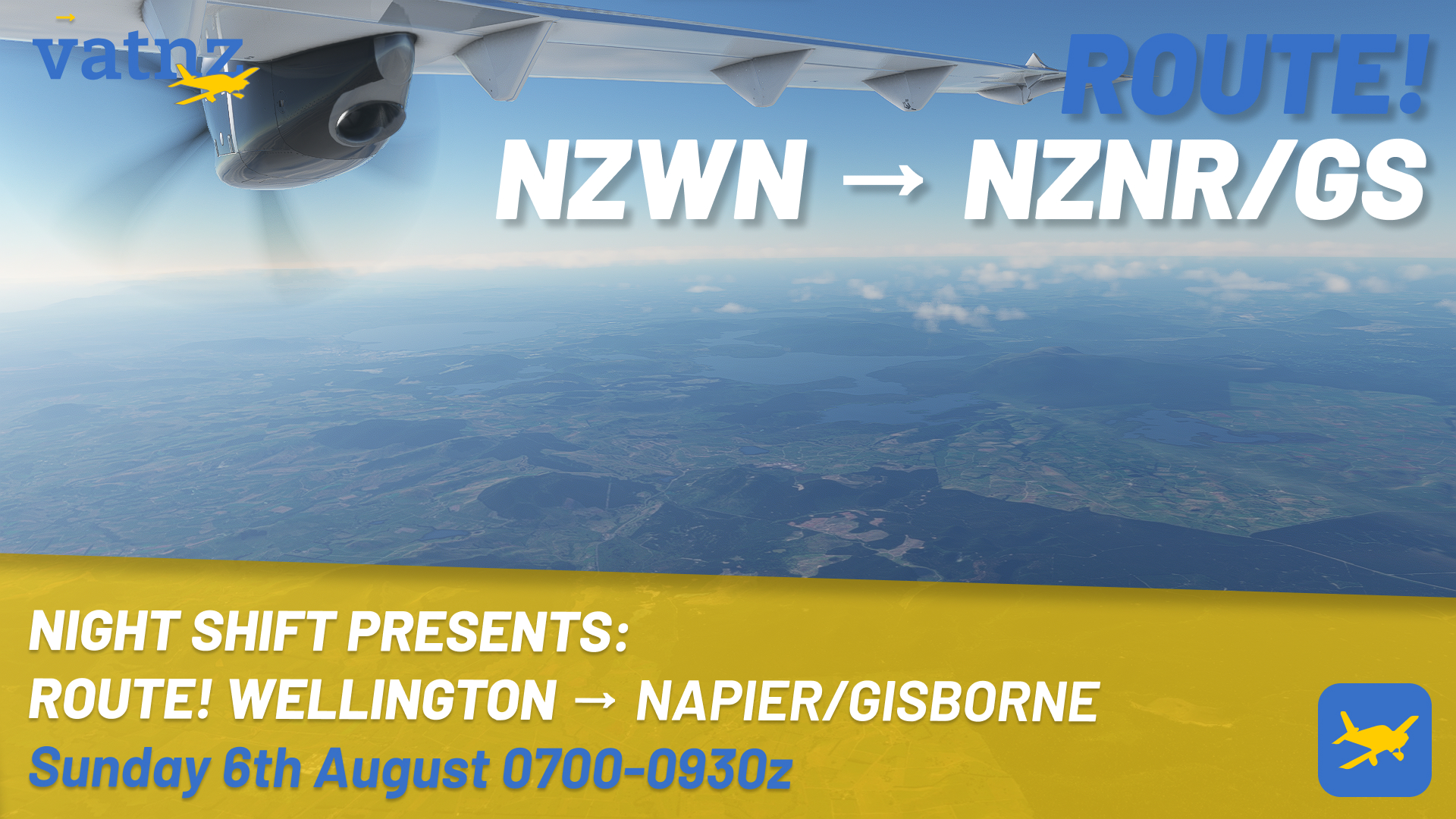 Night Shift Presents: Route! Wellington → Napier/Gisborne