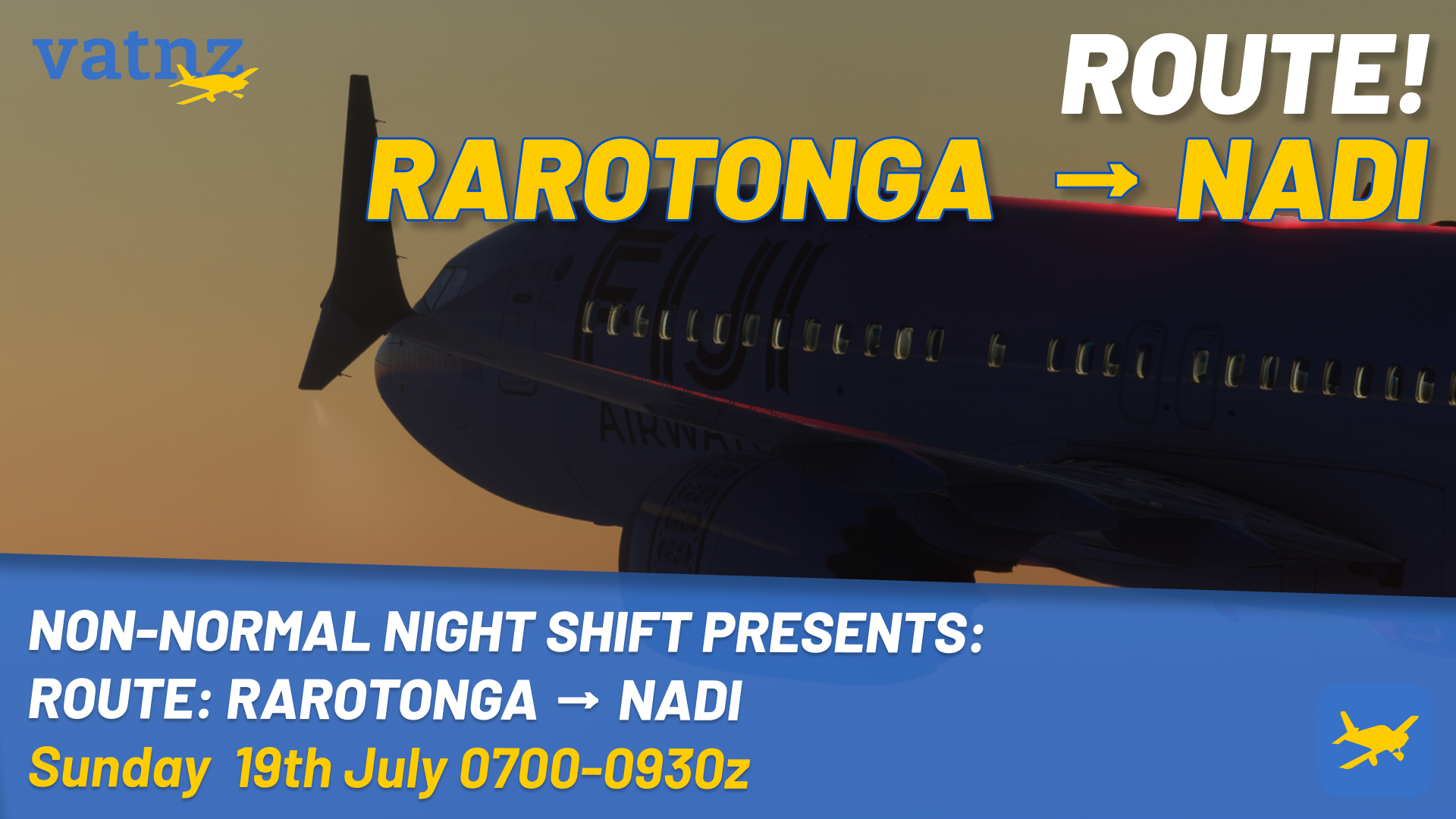 Route: Rarotonga to Nadi