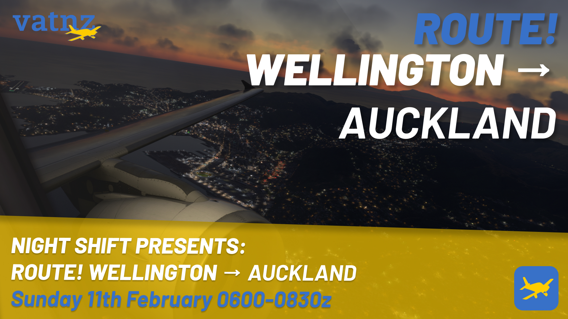 Night Shift Presents: Route! Wellington → Auckland