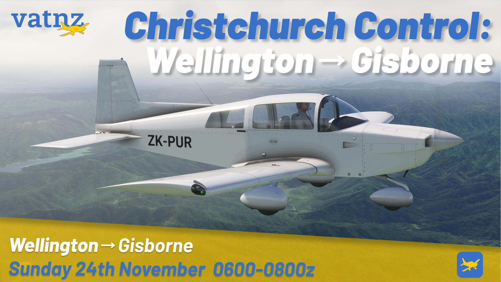 Christchurch Control: Wellington    -> Gisborne