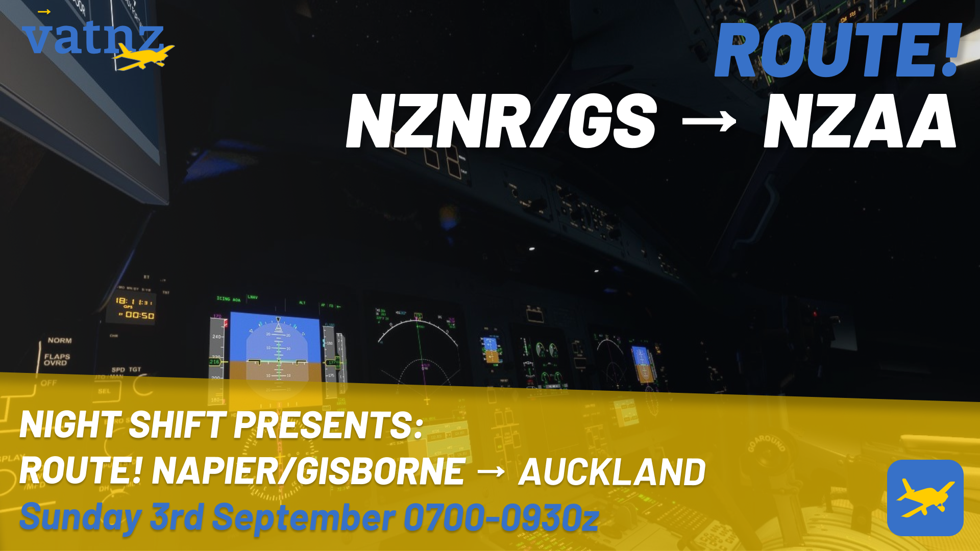 Night Shift Presents: Route! Napier/Gisborne → Auckland